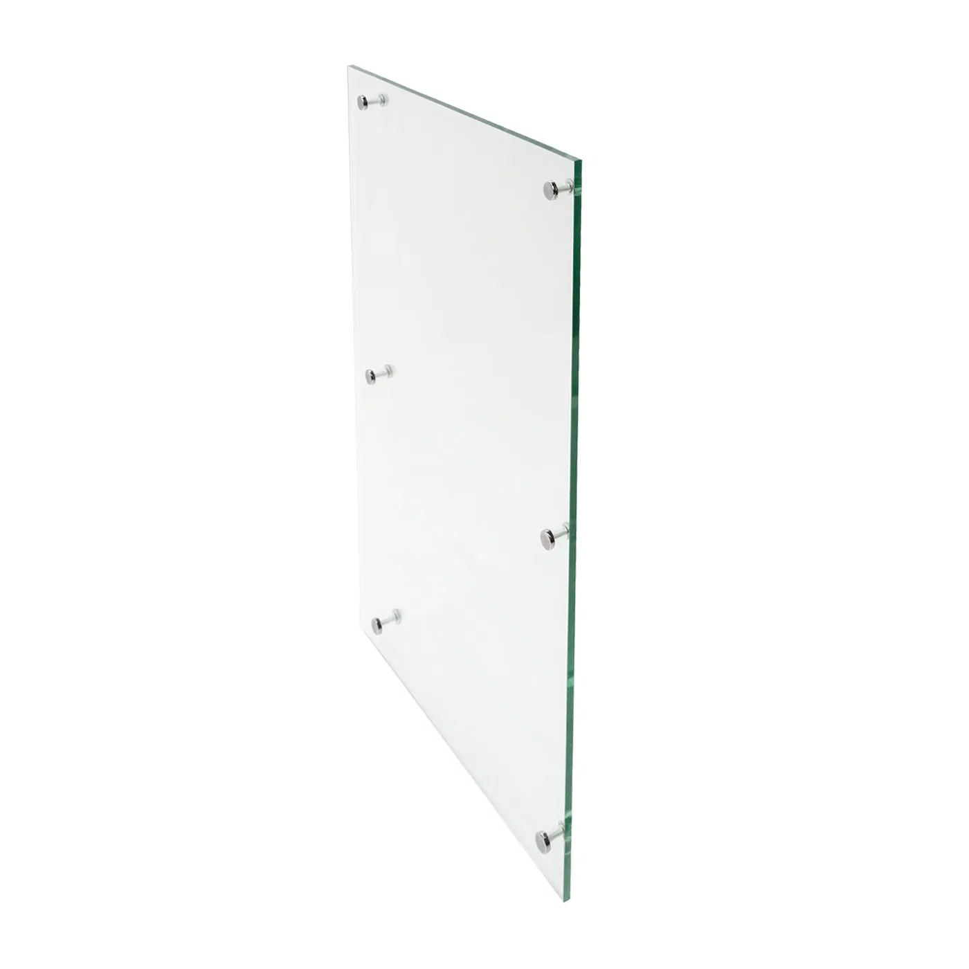 8mm glasskilt med 6 stk. avstandsholdere