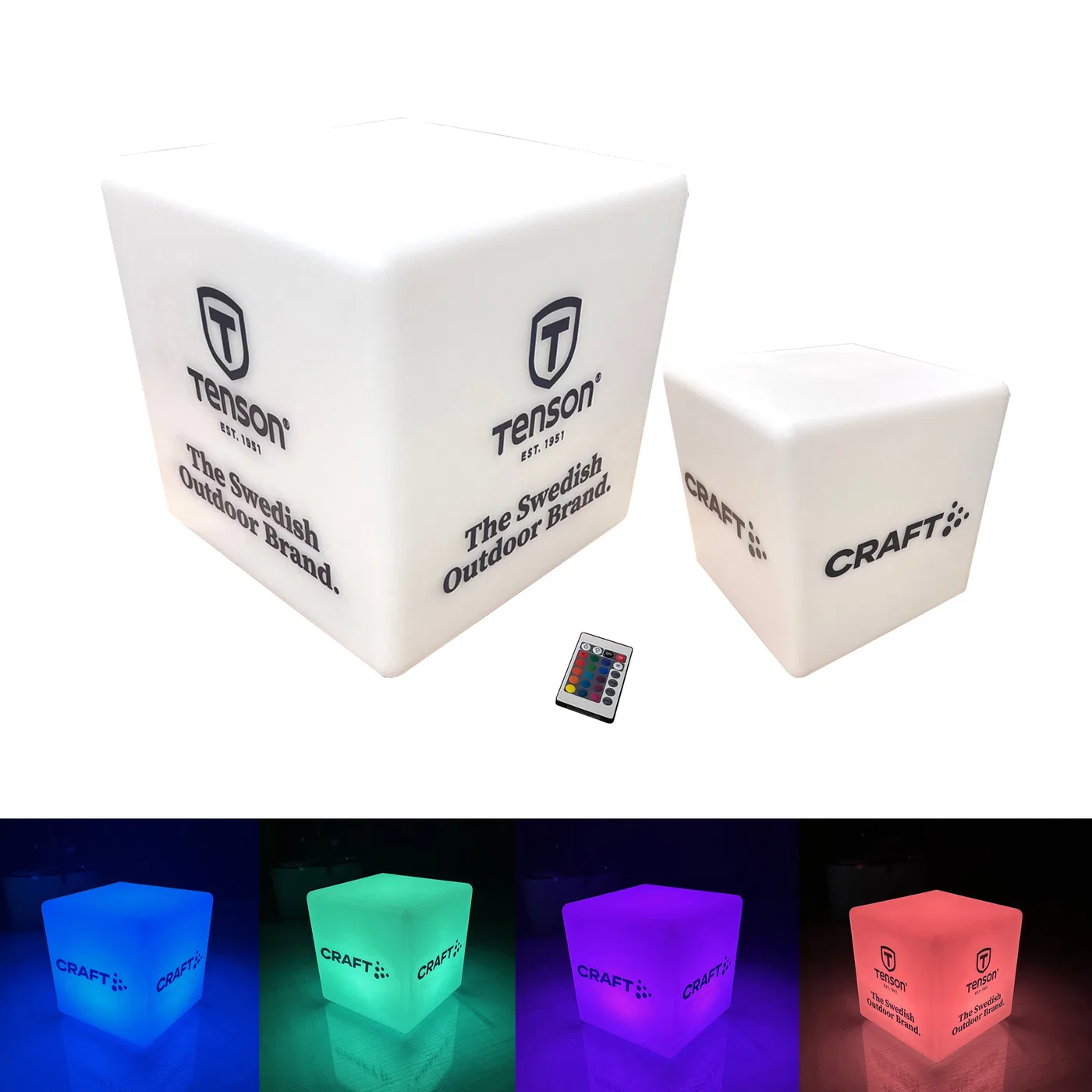 LED Cube RGB med trykk